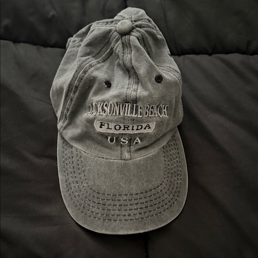 Jacksonville Beach Florida USA Embroidered Kids Baseball Cap - Charcoal